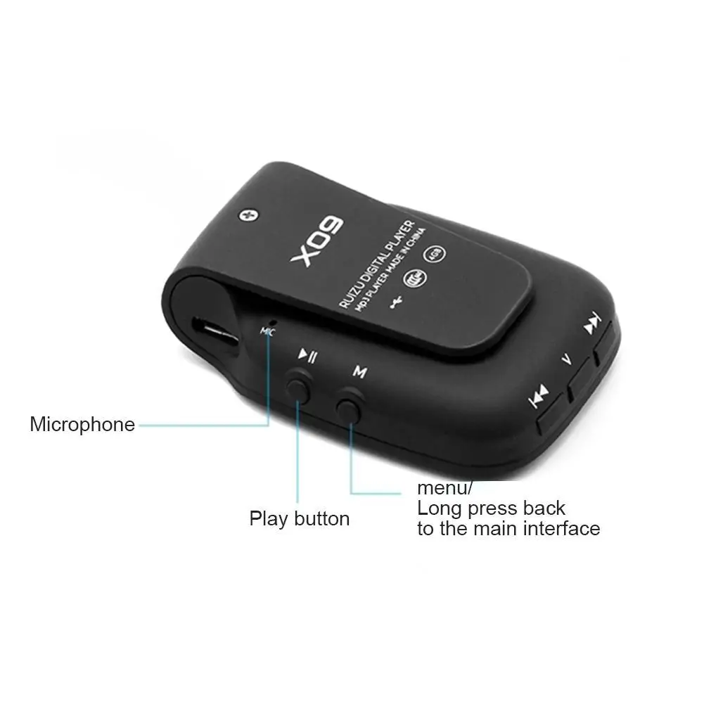 Ruizu X09 спорт Hifi аудио мини Mp3 плеер Музыка Mp 3 с радио цифровой экран Fm Flac Usb 8 Гб ЖК