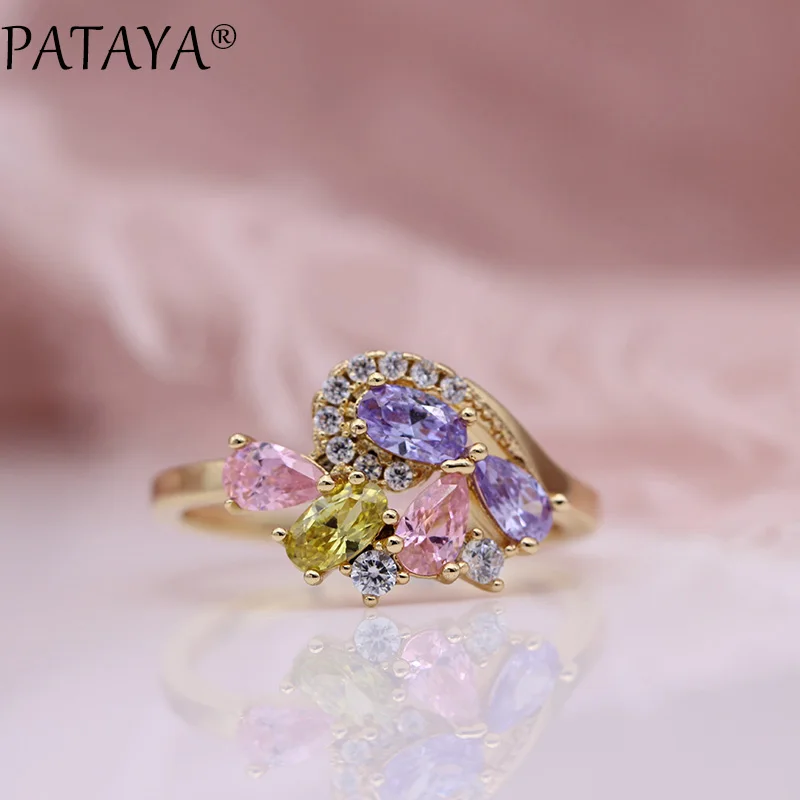 Женские кольца из розового золота PATAYA овальное Ювелирное Украшение разных