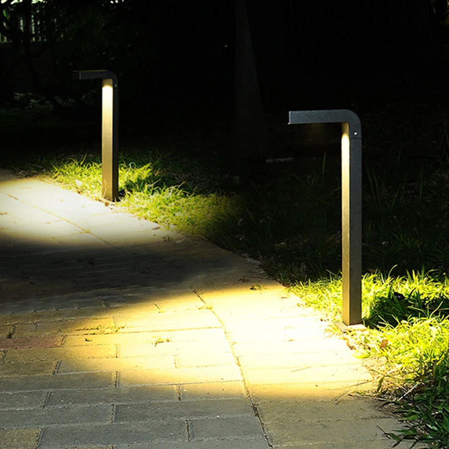 

Thrisdar Outdoor Gardem Standing Lawn Post Light Waterproof Landscape Pathway Villa Lawn Lamp Courtyard Street Pillar Light