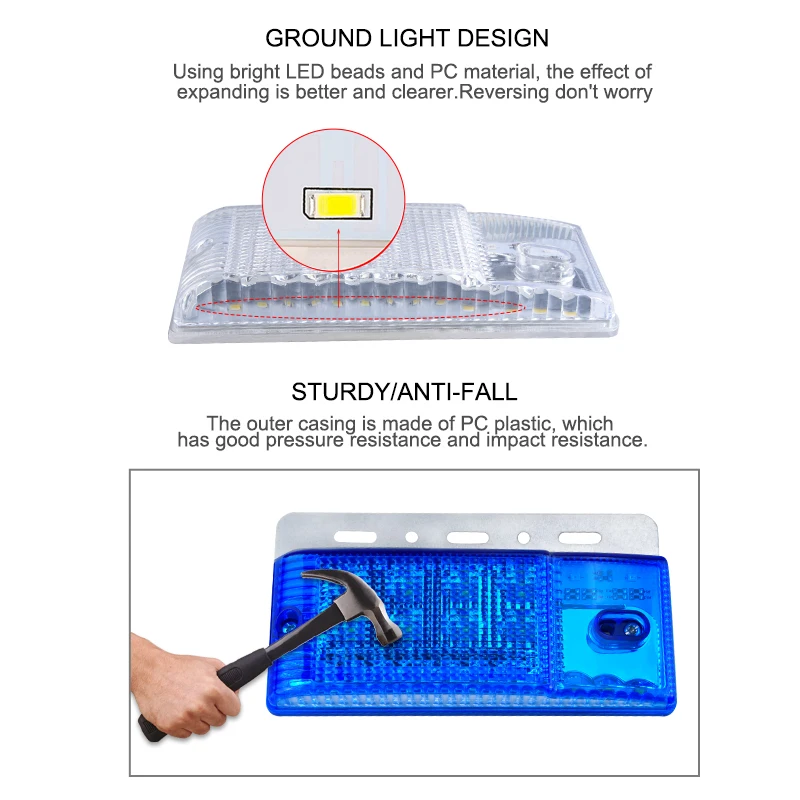 ATcomm LED Грузовик Рабочий свет RGB трейлер боковой задний сигнальный фонарь