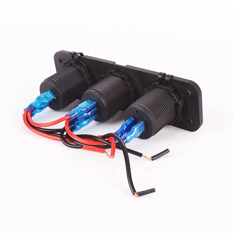 Автомобильный USB Мощность Зарядное устройство разъем постоянного тока красный