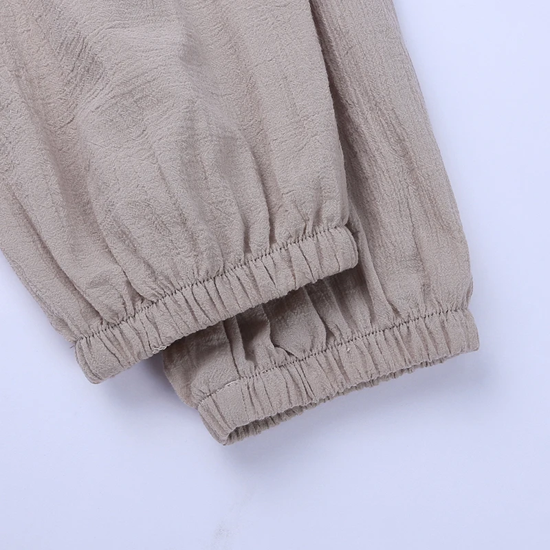 Летние штаны из льна и хлопка для маленьких мальчиков девочек новые удобные