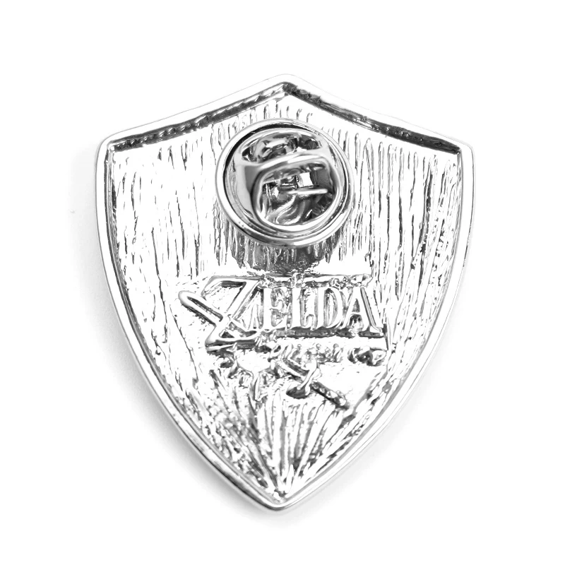 Popular Game The Legend of Zelda Brooch Eagle Triforce Shield Badge High Quality Blue Enamel Metal Pins And Brooches For Women
