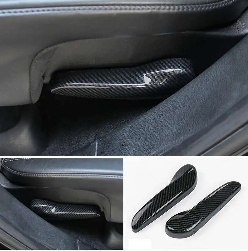 

For 14-18Grand Cherokee Carbon Fiber Ribbon Two-row Seat Handle Frame