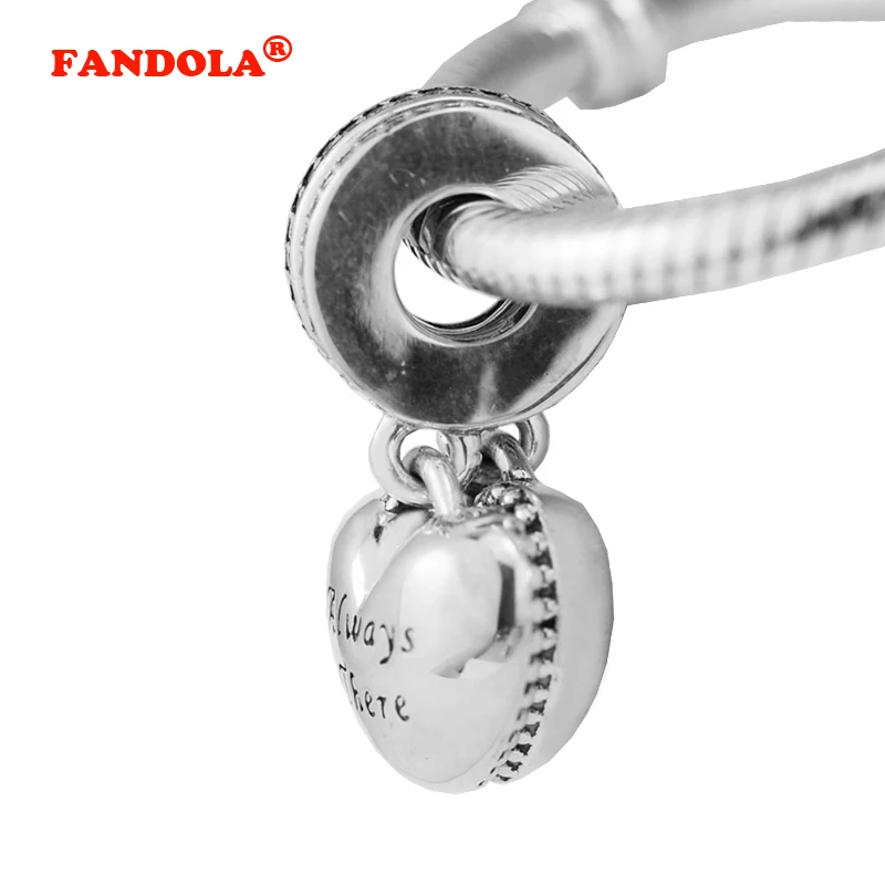 Fits Pandora Charms Bracelet Best Friends Pendant with Clear CZ &amp Pink Enamel 100% 925 Sterling-Silver-Jewelry DIY Beads CK409 |