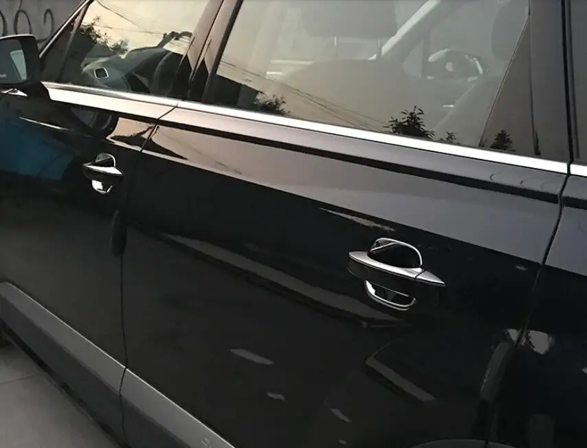 Для Audi Q7 4 м 2016 2017 2018 дверь чаша abs + нержавеющая сталь Боковая ручка copertura отделка 8 |