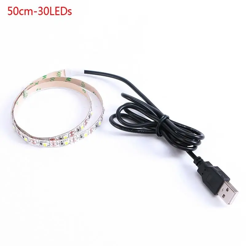 USB светодиодный ночной Светильник s DC5V USB кабель 50 см 1 м 2 м 3 м 4 м 5 м гибкая lampara светодиодный полосы светильник SMD3528 для ТВ/ПК/ноутбук лампа