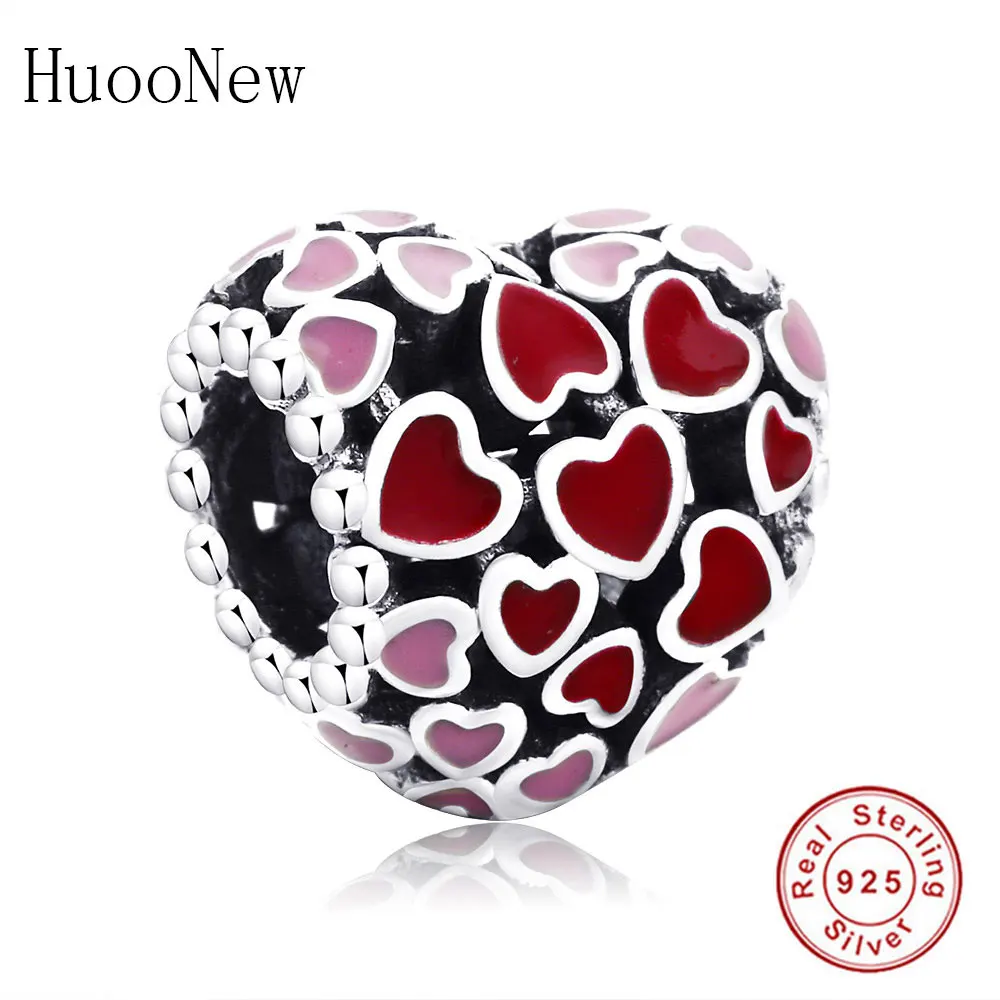 HU0836 Fit Pandora Амулеты Браслет с подвесками Розовый Синий Зеленый Единорог Пони бусины 925 стерлингового серебра ювелирные изделия подарок Pulsera DIY - Цвет: HU0836