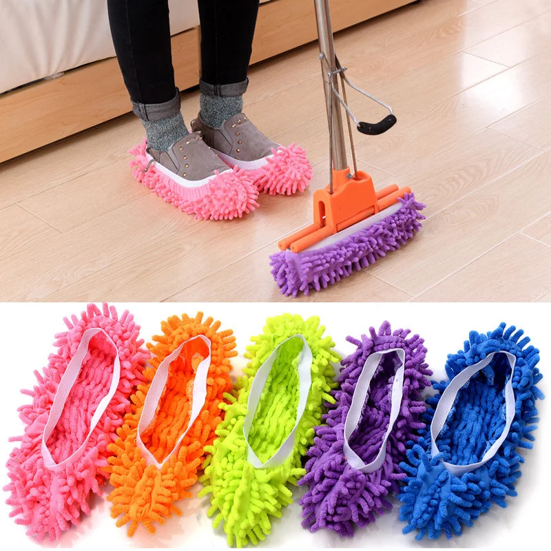 

Floor Dust Cleaning Slipper Lazy Shoes Cover Mop Cleaner Multifunction Home Cloth Clean Cover Microfiber Mophead Overshoes