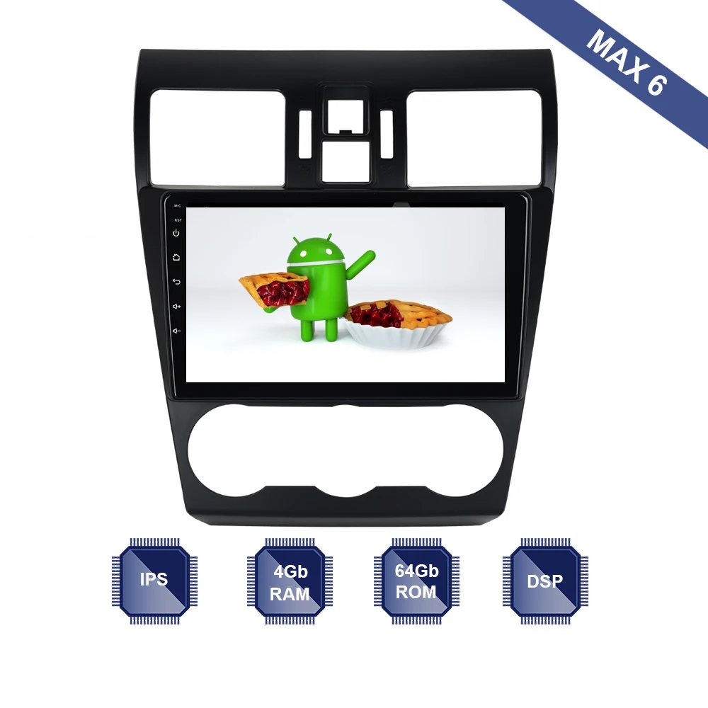 Автомагнитола 2 Din на Android 9 0 с GPS Navi для Subaru Forester WRX XV 2016 2018 PX6 DSP 2.5D IPS экран 4 Гб 64 ПЗУ 6