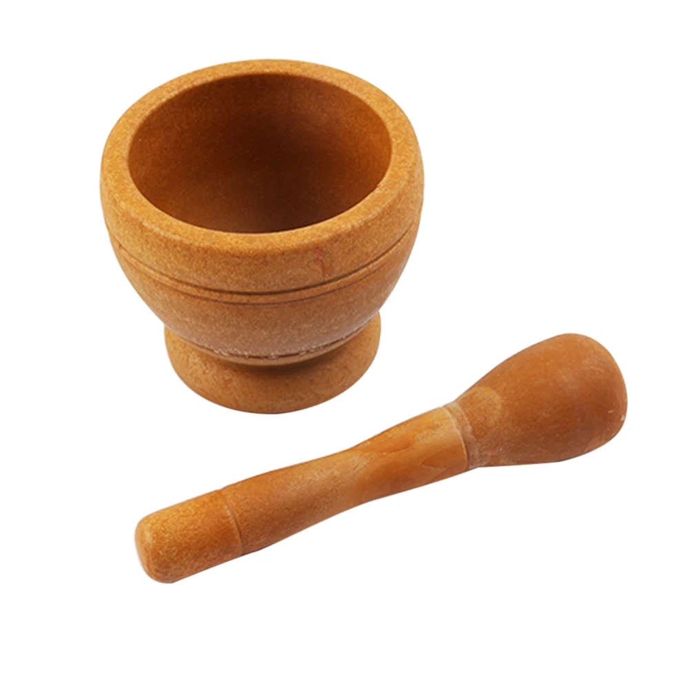 Wood Color Новинка, давилка чеснока, чаша для разбивания, бытовая Дробильная банка, ступка, пестик, кухонный гаджет, кухонный инструмент - Цвет: Wood Color