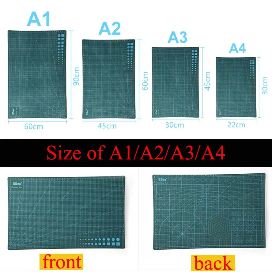 1 шт. A2 A3 A4 A5 самовосhealing вающийся режущий коврик ПВХ прямоугольная сетка линии инструмент Ткань Кожа ремесло DIY режущие принадлежности стационарный