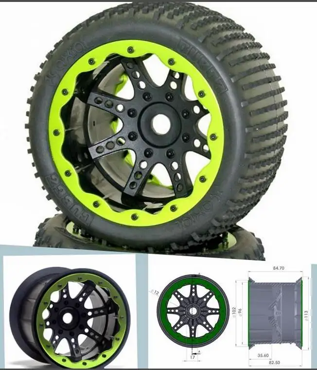 Осевой HPI SAVAGE 4 6 SS Flux XL E MAXX 1/8 MT нитрол для грузовиков/электрические колеса/шины Nanda
