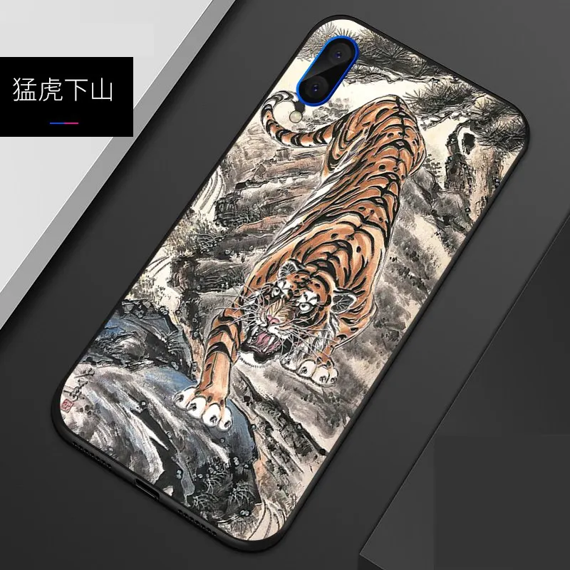 Рельефный Винтажный чехол в японском стиле для Meizu E3 Snow Mountain deduct Crane ME3 | Мобильные