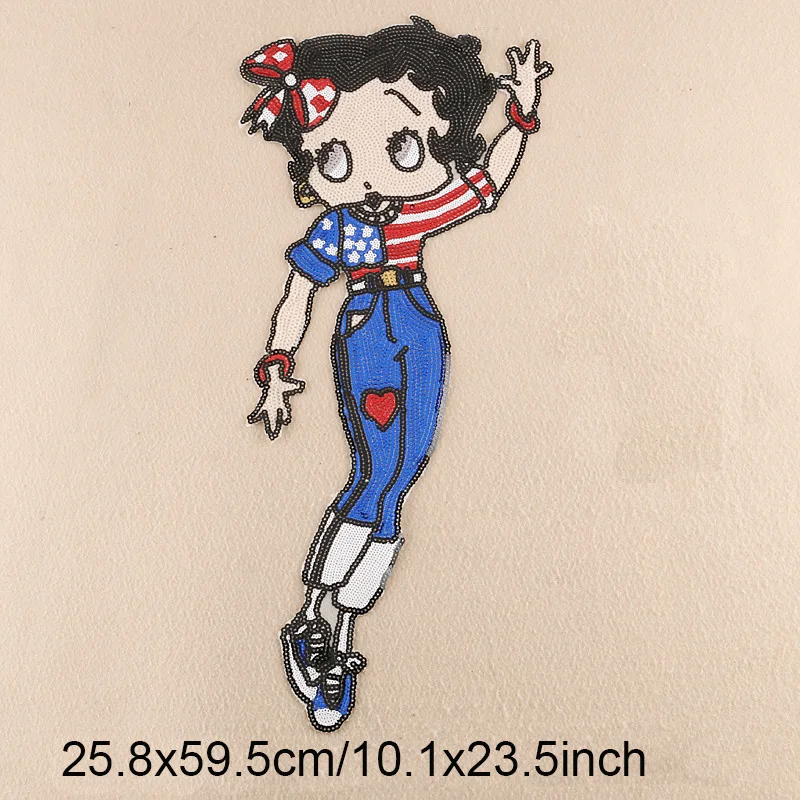 Betty Boop пикантная обувь для девушек и женщин патчи одежды Утюг На пришить вышивкой