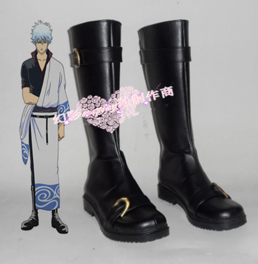 Аниме gintama Косплей Серебряная Душа Саката гинтоки Ботинки Сделанные на заказ