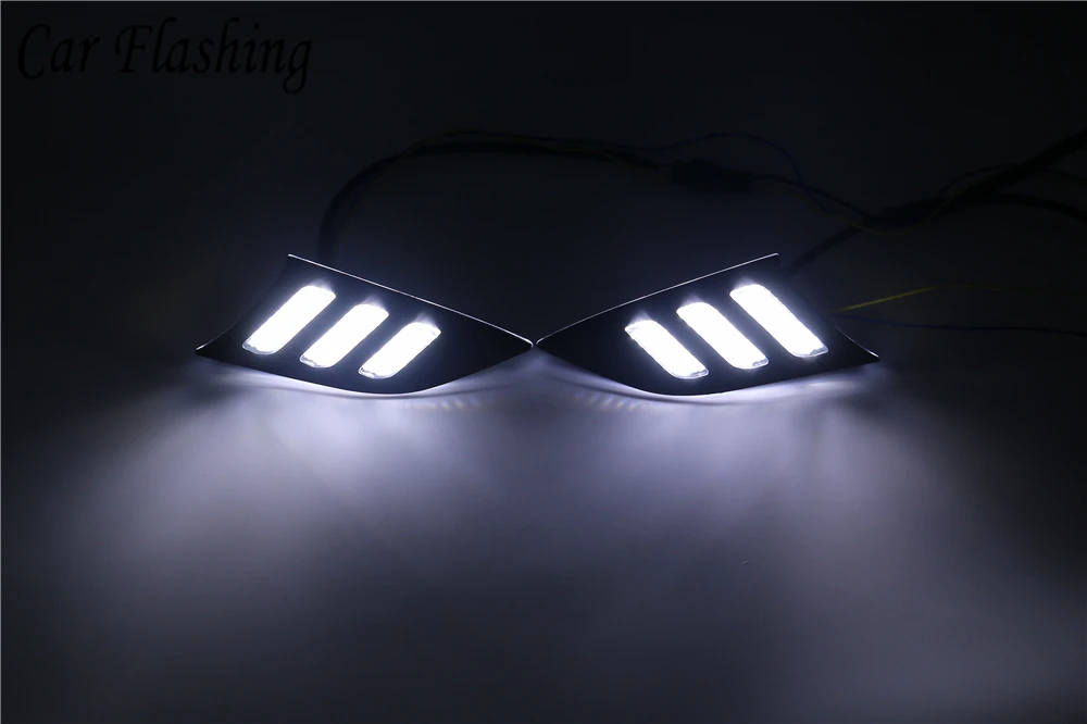 Автомобильная проблесковая 1 пара автомобиля led DRL Противотуманные Фары