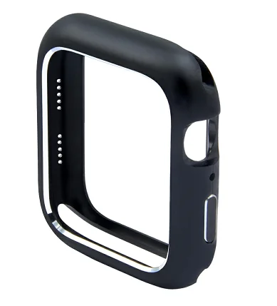 Black Металлический чехол для Apple Watch Series 4 мм 44 мм 40 мм алюминиевый Магнитный адсорбционный защитный чехол для iWatch мм 3 2 1 42/38 мм Рамка - Цвет ремешка: Black