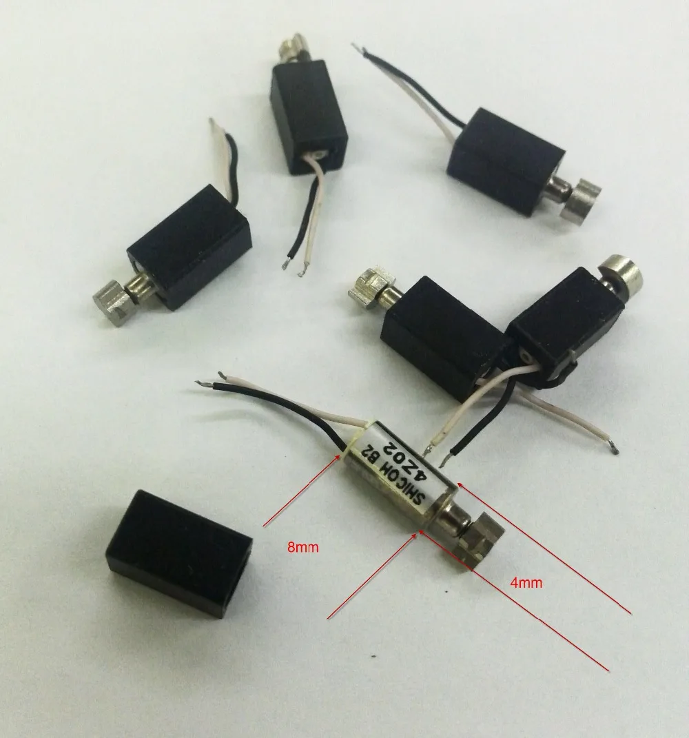 200 шт. x мини двигатель постоянного тока пейджер вибратор микро 4 мм 8 вибрирующий