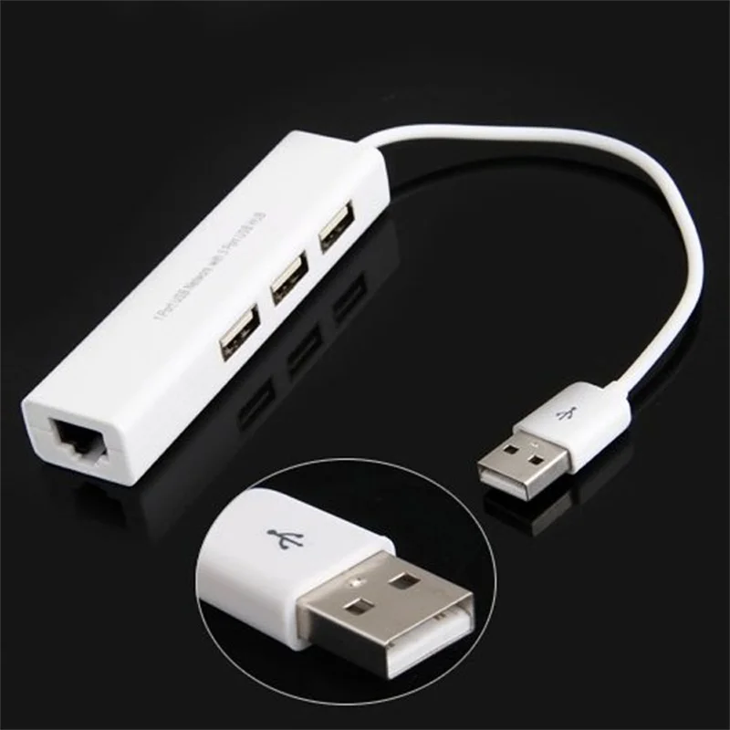 Сетевой адаптер с USB на RJ45 Lan карту лидер продаж 2019 тройной концентратор для Win 8 7