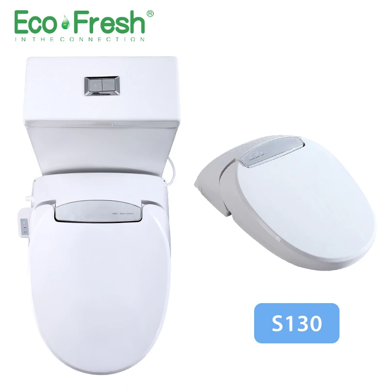 EcoFresh Смарт сиденье для унитаза авто чехол для сиденья откидное электрическое биде интеллектуальное сиденье для унитаза с подогревом освещение массаж