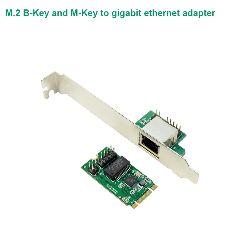 M.2 B Key и M к 1 порту 10/100/1000 Мбит/с gigabit ethernet Сетевая карта Realtek 8111