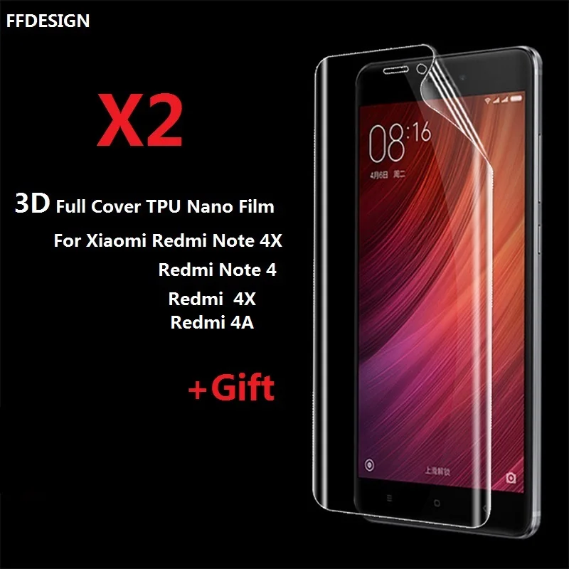 Для Xiaomi Redmi Note 4X Защитная пленка для экрана из ТПУ с полным покрытием Xiomi не