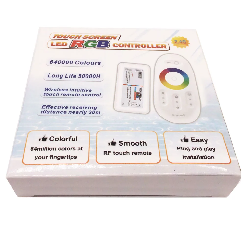 2 4G RGB RGBW LED контроллер сенсорный экран DC 12-24V 6A 4 канала светодиодный пульт