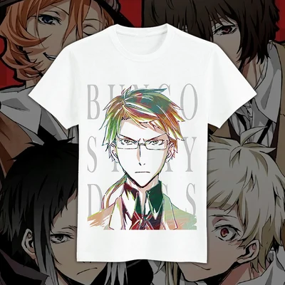 09 Новая футболка Bungou для бродячих собак Nakahara Chuuya дазай Осаму, Мужская футболка, летние футболки, топы - Цвет: 09