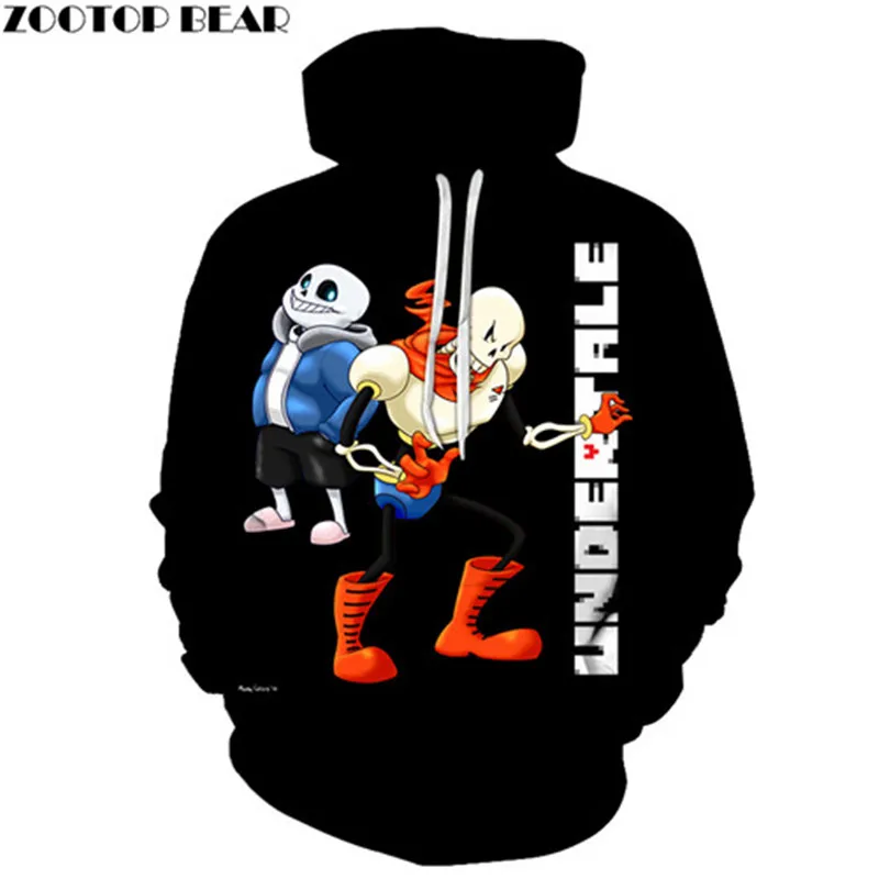 Синий кости Undertale 3D принт Для мужчин s пуловер Толстовка Модные повседневные мужские худи ПОЛУВЕРЫ-толстовки по индивидуальному заказу zootop bear