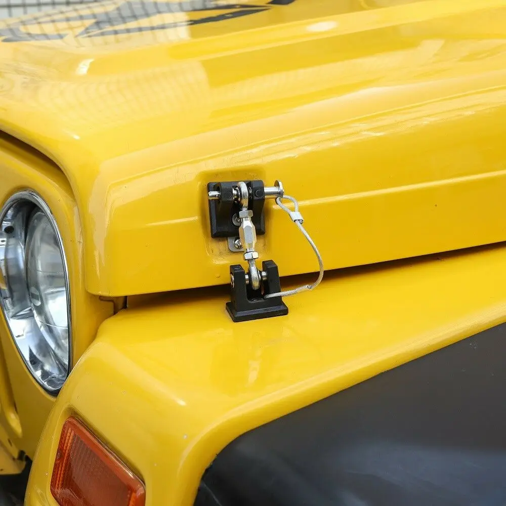 Набор из 2 сверхтяжелых защелок капота и кронштейна для 1997-2006 Jeep Wrangler TJ |