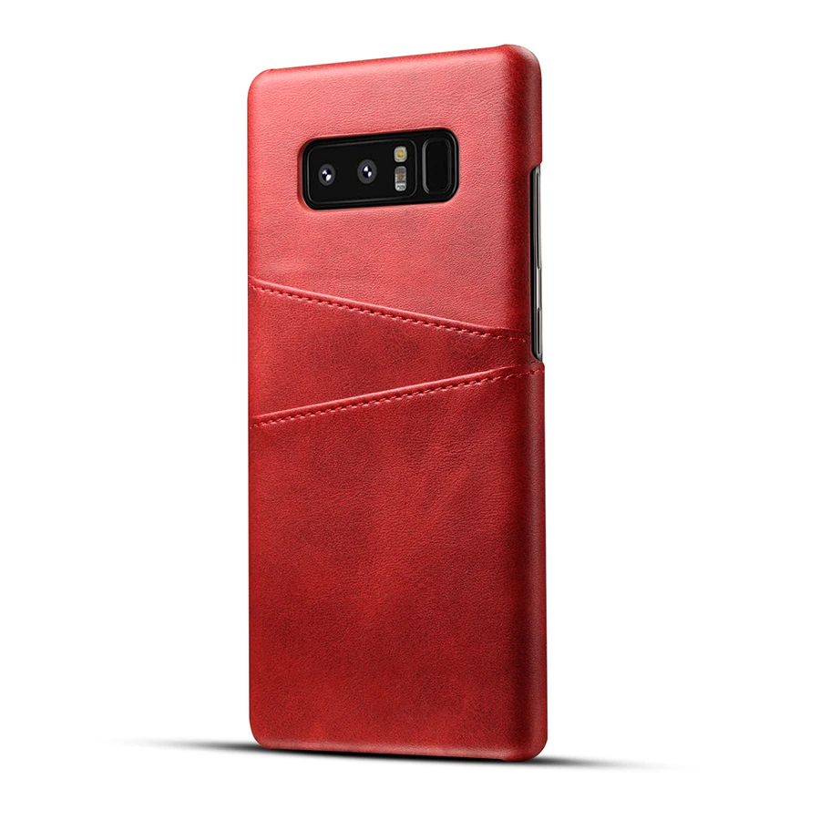 Чехол накладка из натуральной кожи для Galaxy Note 8 9 S9 Plus S8 S7 Edge A8 A6 J6 J8 чехол бумажник