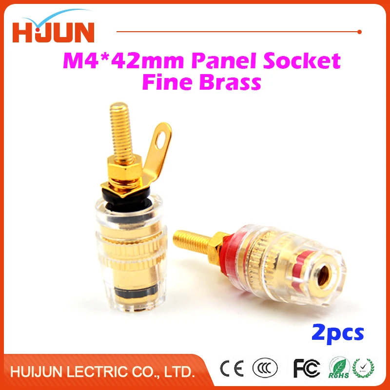 2 шт. 4 мм медь банан Панель розетка Кристалл связывания пост Аудио Динамик