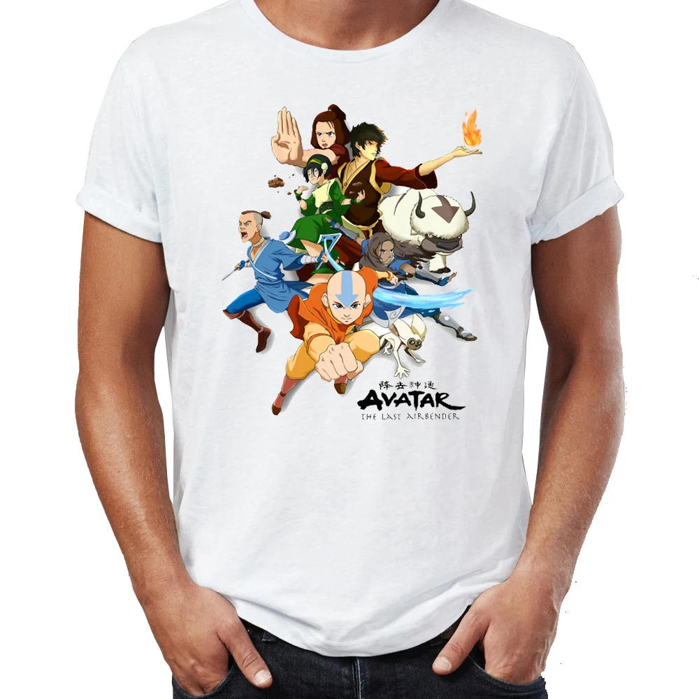 3 Повседневная мужская футболка Аватар Последний Airbender Aang и Appa аниме крутая футболка унисекс футболки Топы Harajuku уличная - Цвет: 3
