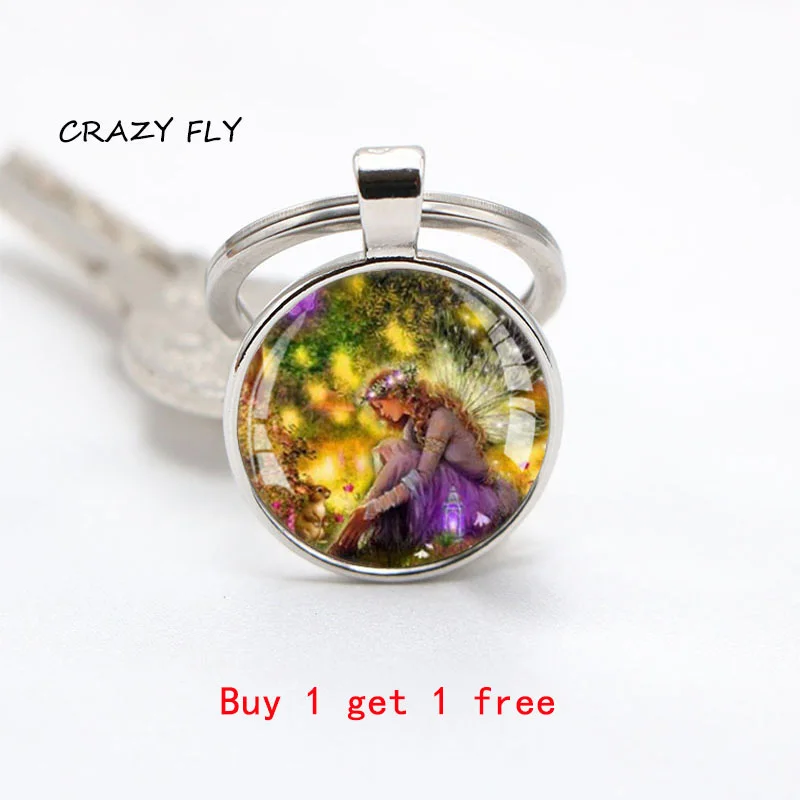 CRAZY брелок FLY купить 1 получить бесплатное сказочное изображение Девушки Сплав