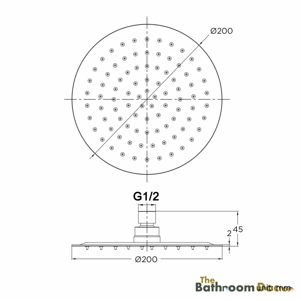Насадка для душа круглая насадка потолочная из нержавеющей стали SUS304 или