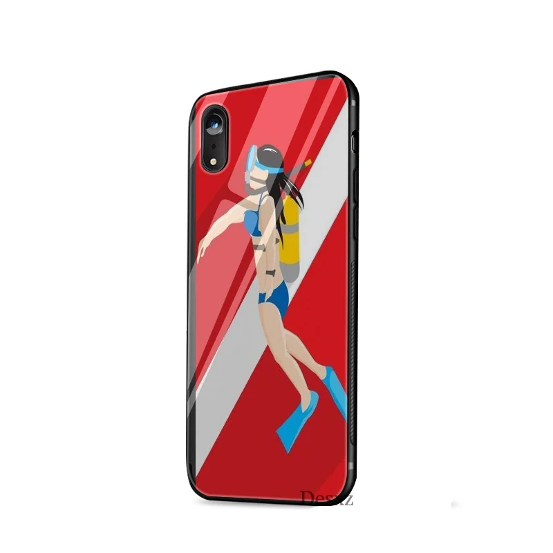 Чехол Desxz из закаленного стекла для iPhone X XS Max XR 6 6s 7 8 Plus 5 5S SE чехол s Анти-падение - Цвет: G1