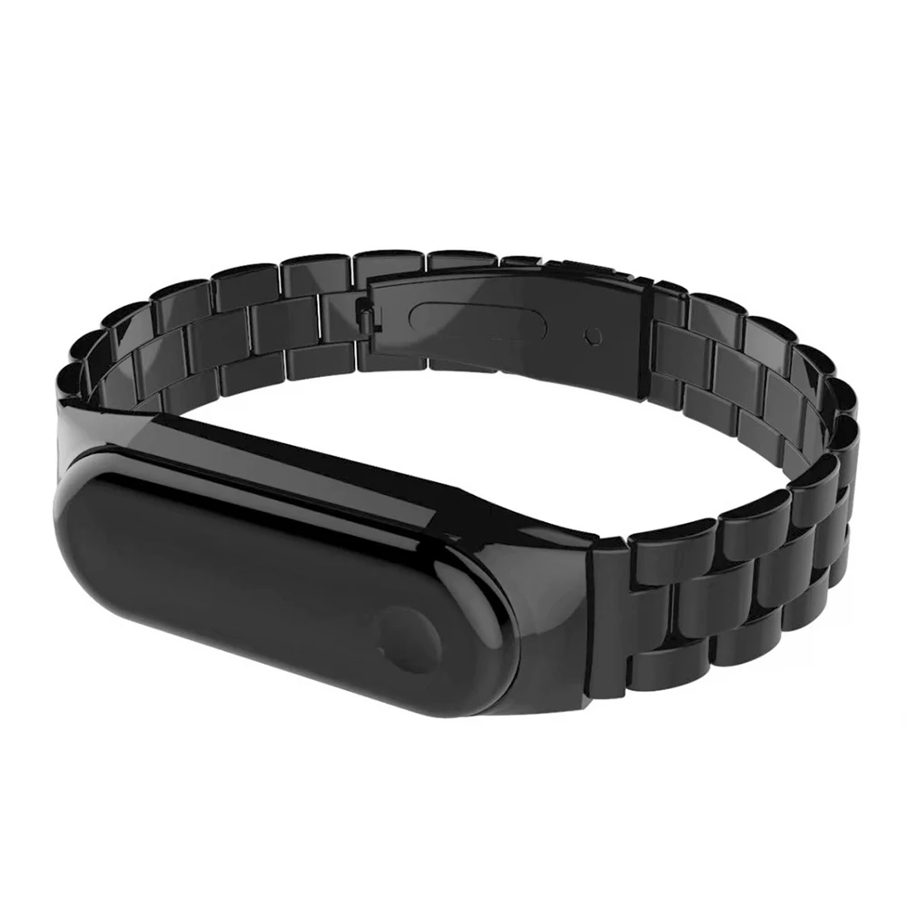 Для Xiaomi mi Band 4 3 ремешок для мужчин/женщин металлический браслет для mi band 4 наручный ремень из нержавеющей стали пряжка аксессуары