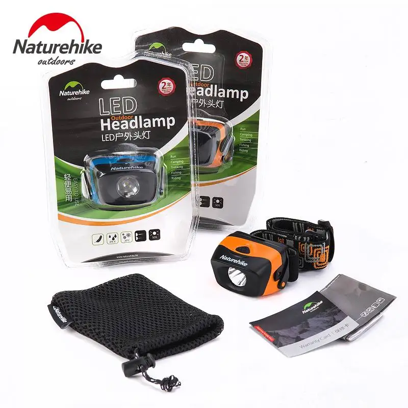 Налобный фонарь Naturehike IPX6 светодиодный водонепроницаемый портативный ABS | Спорт и