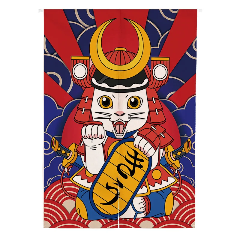 Японская занавеска для кухни Lucky Cat двери ресторана Noren японская входной по фэн