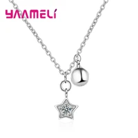 top quality wedding necklace 925 sterling silver gift partyengagement ceremony present for women sparking star pendant