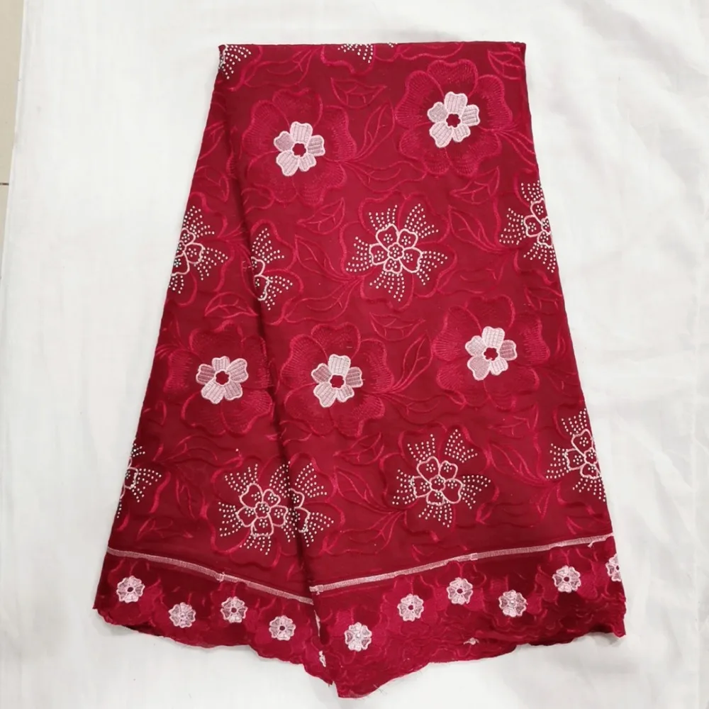 African Cotton Swiss Voile Lace Fabric High-grade fabrics Swiss Voile Lace In Switzerland For Wedding Party Dress