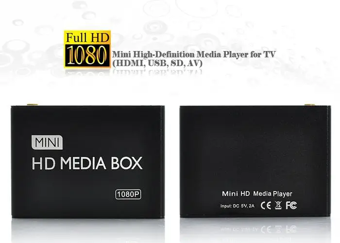 Медиаплеер EastVita Full HD 1080P Мультимедийный медиаплеер с HDMI VGA AV USB SD/MMC mkv H.264 HDDK7
