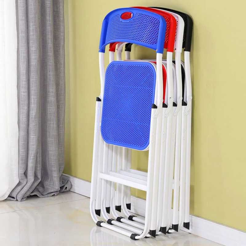 Складной стул дышащий пластик простой домашний портативный уличный офисный