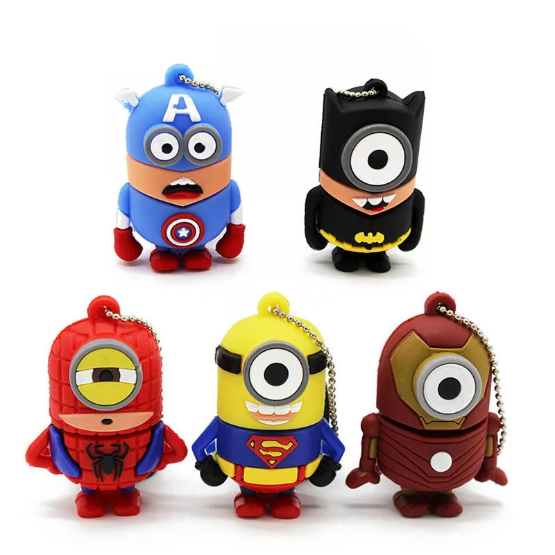 CartoonsBest подарок супергерой Мститель/Супермен/Бэтмен/Человек паук Флешка Usb 2 0 8G 16G