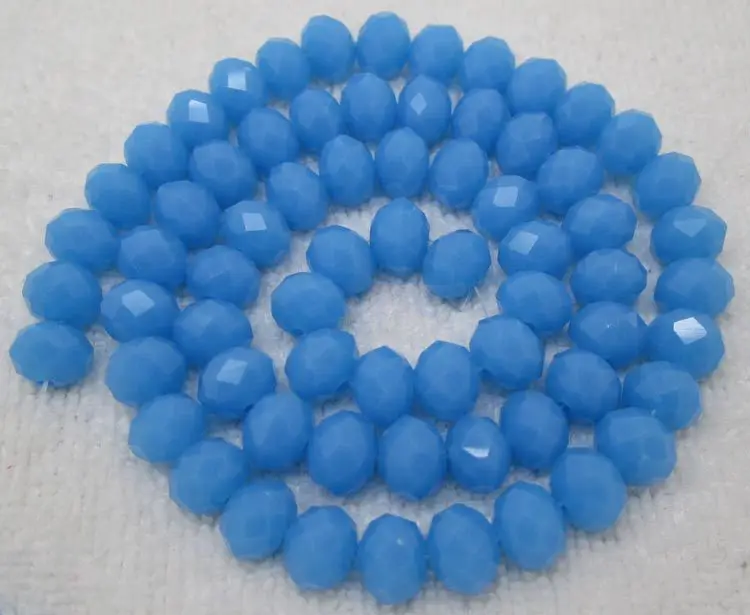 

Wholesale 70pcs,6x8mm Faceted Sky Blue Glass Rondelle Loose Beads,we provide mixed wholesale for all items ,please contact us !