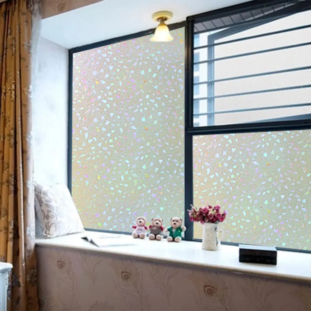 Funlife 75x200cm 3D Window Films Privacy Self-adhesive Film Static Decorative Glass Sticker Heat Control Anti UV | Дом и сад