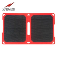 1x wama foldable camouflage charger 10w solar panels for power bank dual usb output outdoors ipx5 waterproof