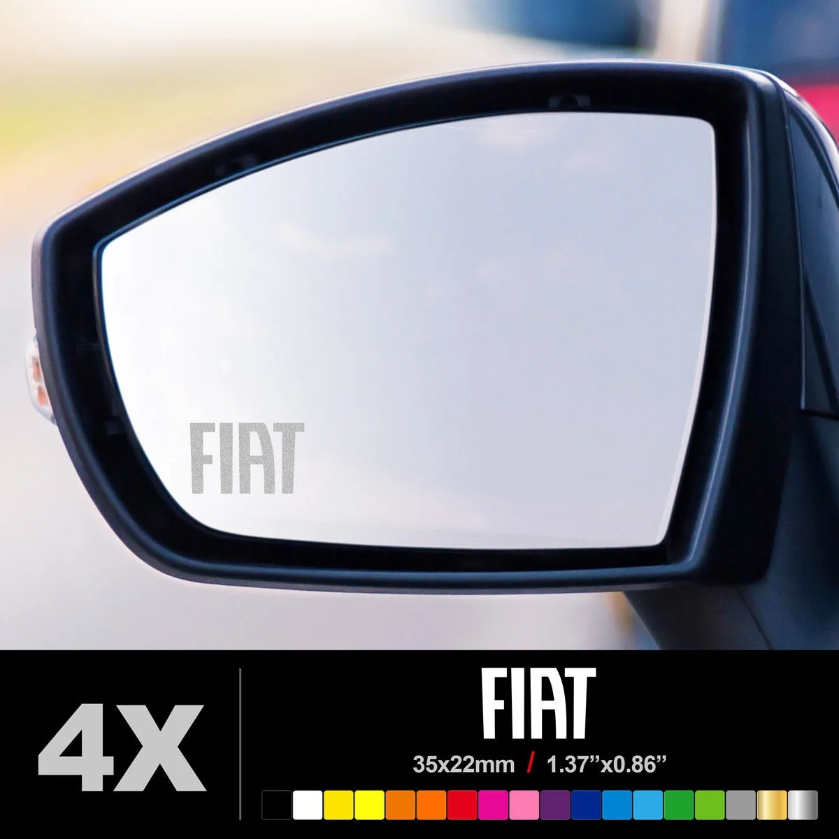 Для (4 шт.) FIAT крыло зеркало травления стекла автомобиля виниловые наклейки ETCH |