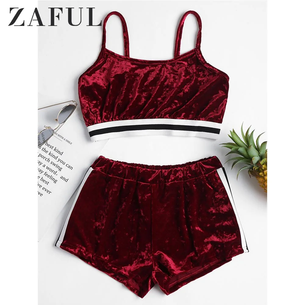 ZAFUL Полоски Ками Top Упругие шорты для женщин Летний пляж Симпатичные узкие ремни